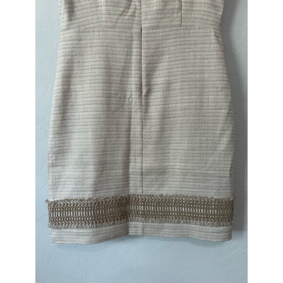 White House Black Market Beige Asymmetrical Dress - Picture 8 of 15